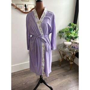 Celestial Dreams Purple‎ Floral Print Robe Womens XL/XG Loungewear